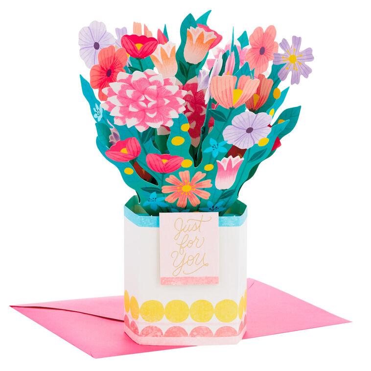 hallmark Flower Bouquet Just For You 3D Pop-Up Card