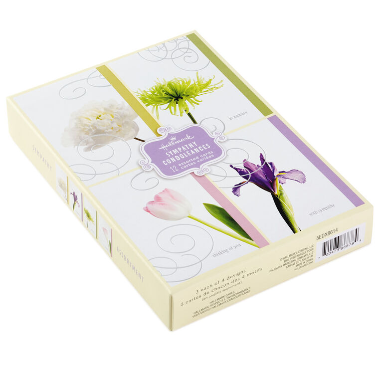 hallmark Flower Photos Assorted Sympathy Cards Box of 12
