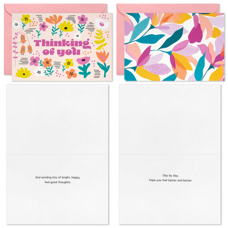 Hallmark Flowers And Balloons Assorted Encouragement Cards Pack Of 16