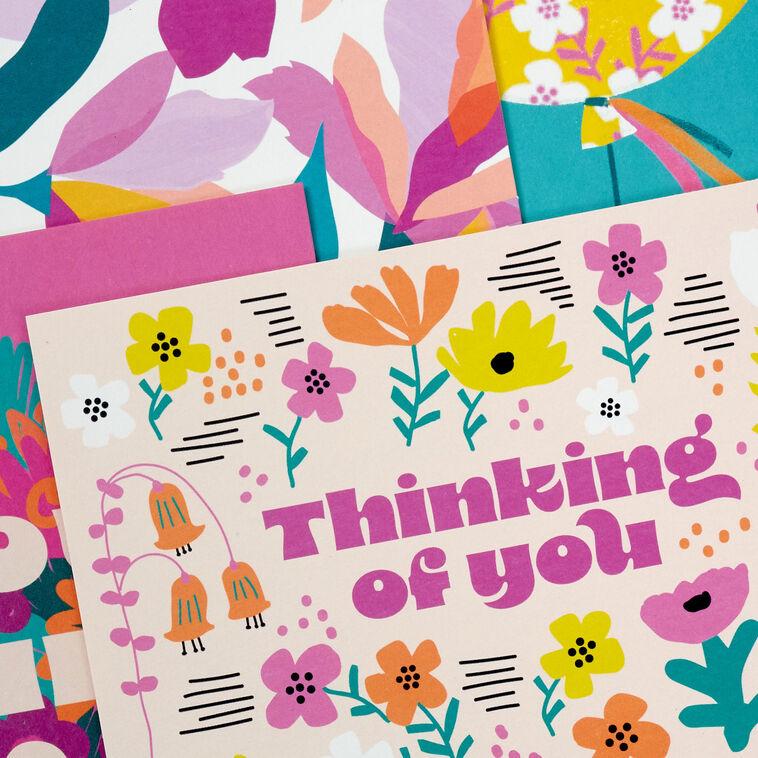 Hallmark Flowers And Balloons Assorted Encouragement Cards Pack Of 16
