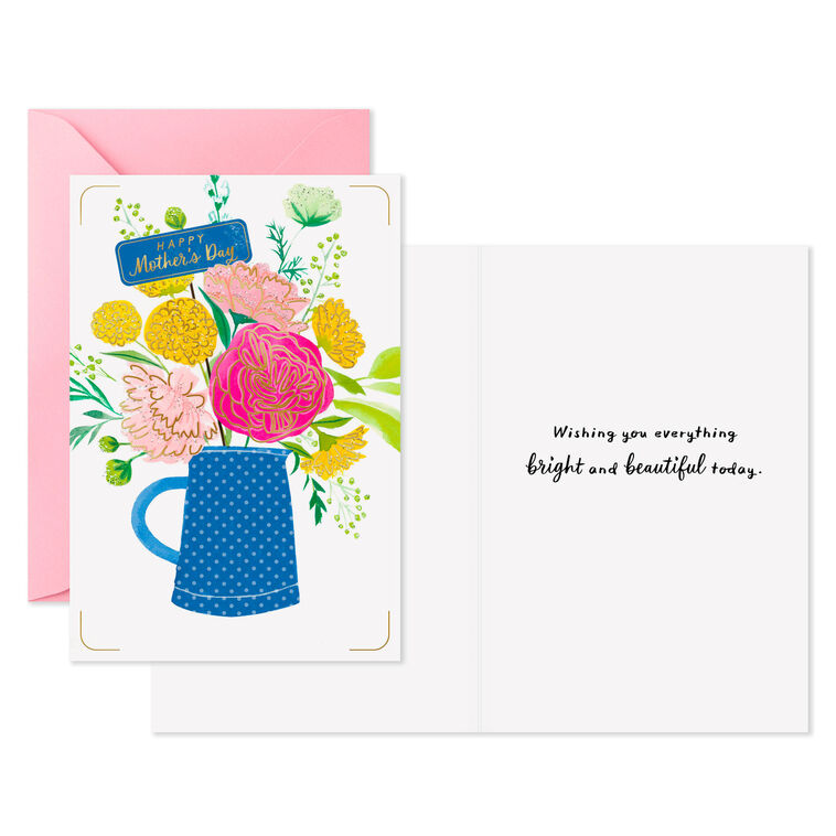 Hallmark Flowers And Teapot Assorted Mother's Day Cards Pack Of 6