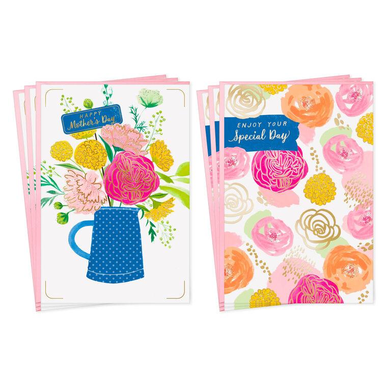 hallmark Flowers and Teapot Assorted Mother's Day Cards Pack of 6