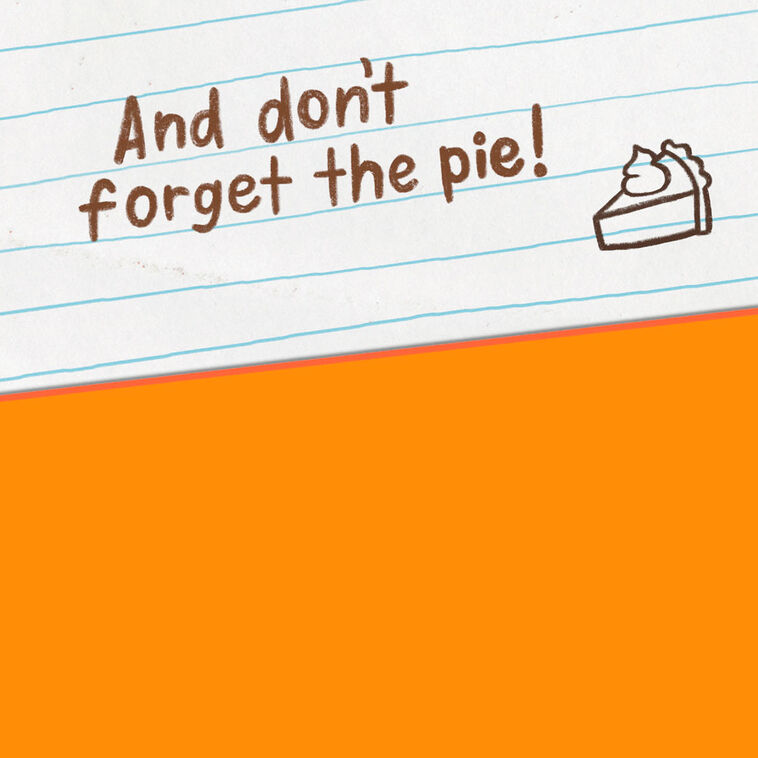 Hallmark Food And More Food And Pie Thanksgiving Card