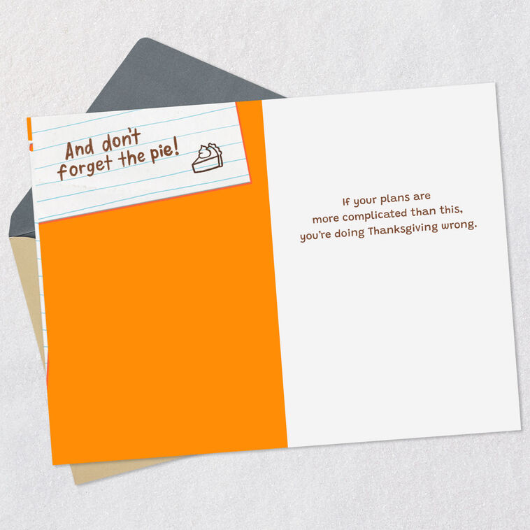 Hallmark Food And More Food And Pie Thanksgiving Card