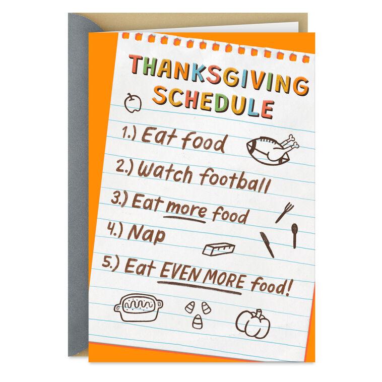 hallmark Food and More Food And Pie Thanksgiving Card