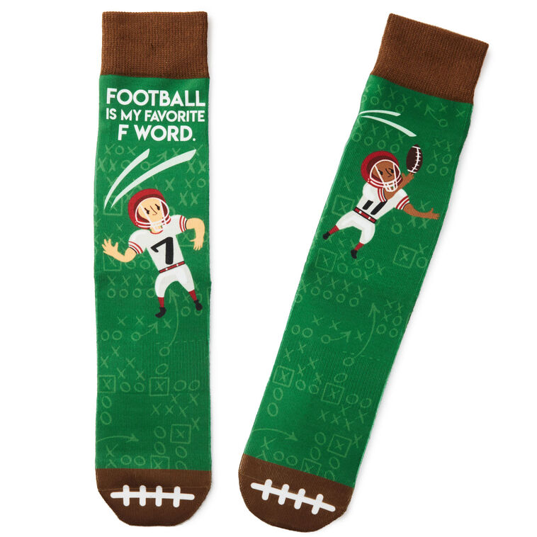 hallmark Football Is My Favorite F Word Funny Crew Socks