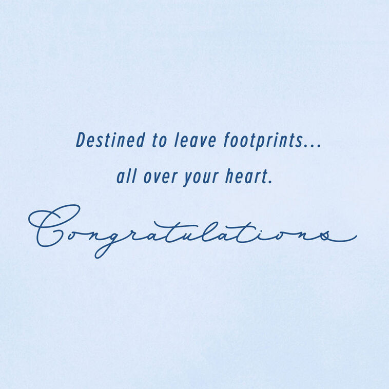 Hallmark Footprints On Your Heart New Baby Boy Card