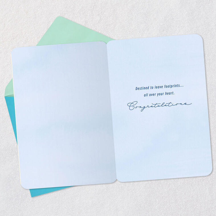 Hallmark Footprints On Your Heart New Baby Boy Card