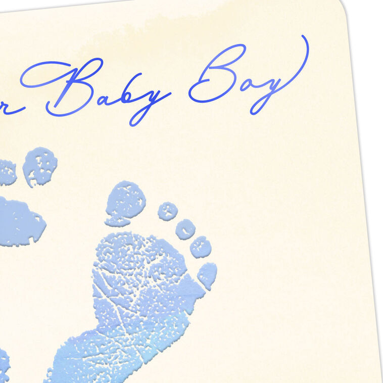 Hallmark Footprints On Your Heart New Baby Boy Card