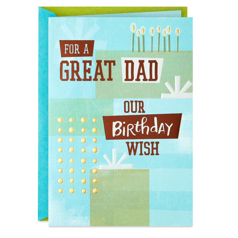 hallmark For a Great Dad Birthday Card for Dad From Us