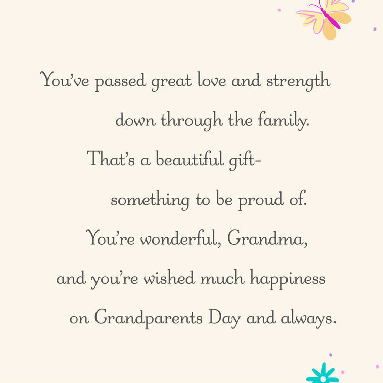 Hallmark For A Wonderful Grandma Grandparents Day Card
