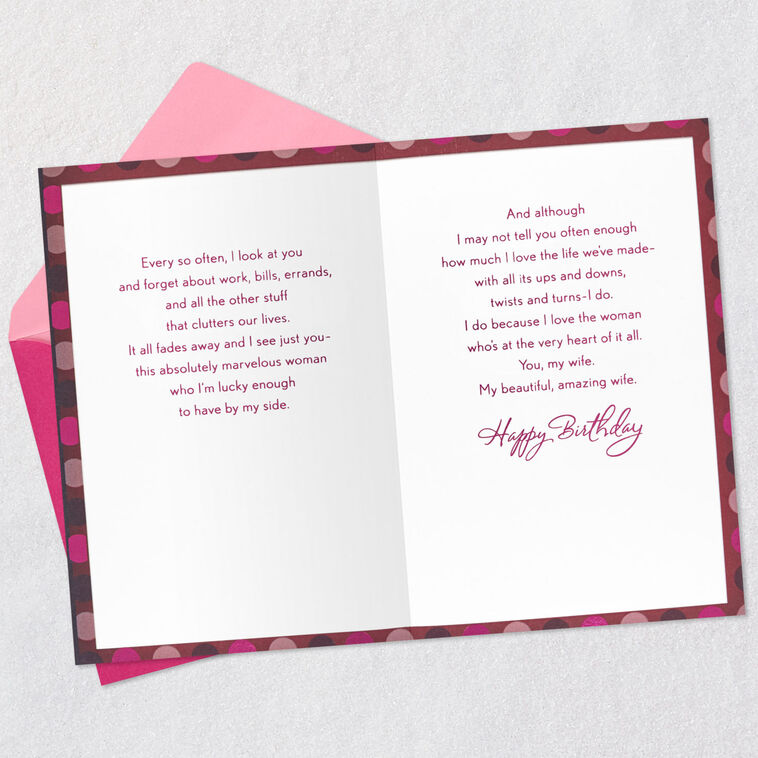 Hallmark For My Beautiful Amazing Wife Birthday Card
