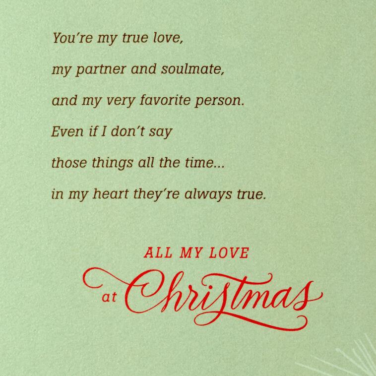 Hallmark For My True Love And Soulmate Religious Christmas Card