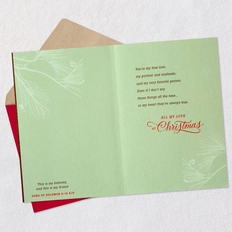 Hallmark For My True Love And Soulmate Religious Christmas Card