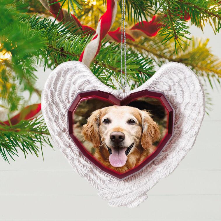Hallmark Forever Loved Memorial Heart And Angel Wings Personalized Ornament Custom Photo