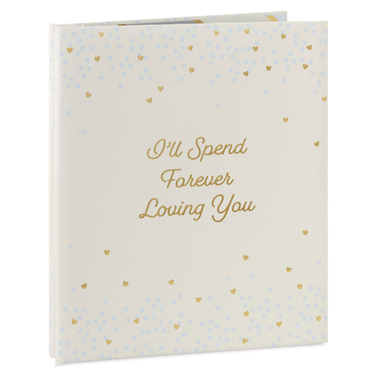 hallmark Forever Loving You Hearts on Cream Refillable Photo Album