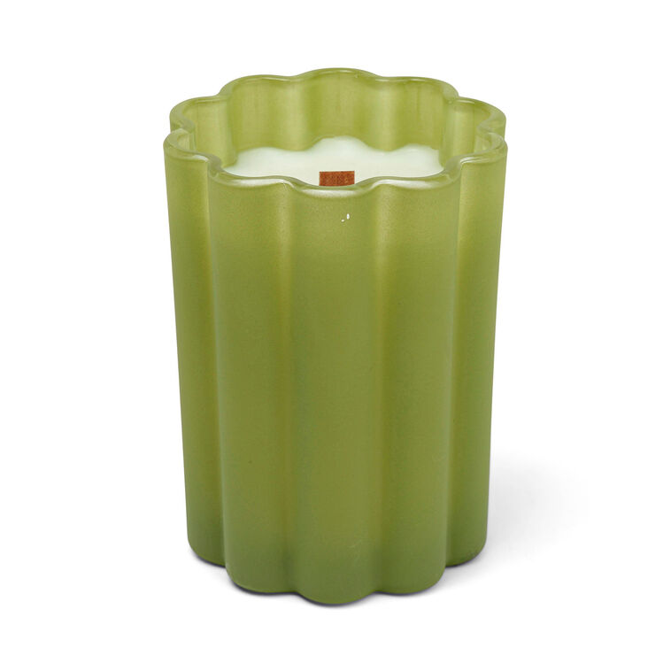 Hallmark Foundry Candle Co. Vanilla And Sandalwood Frosted Glass Candle 7.5 Oz