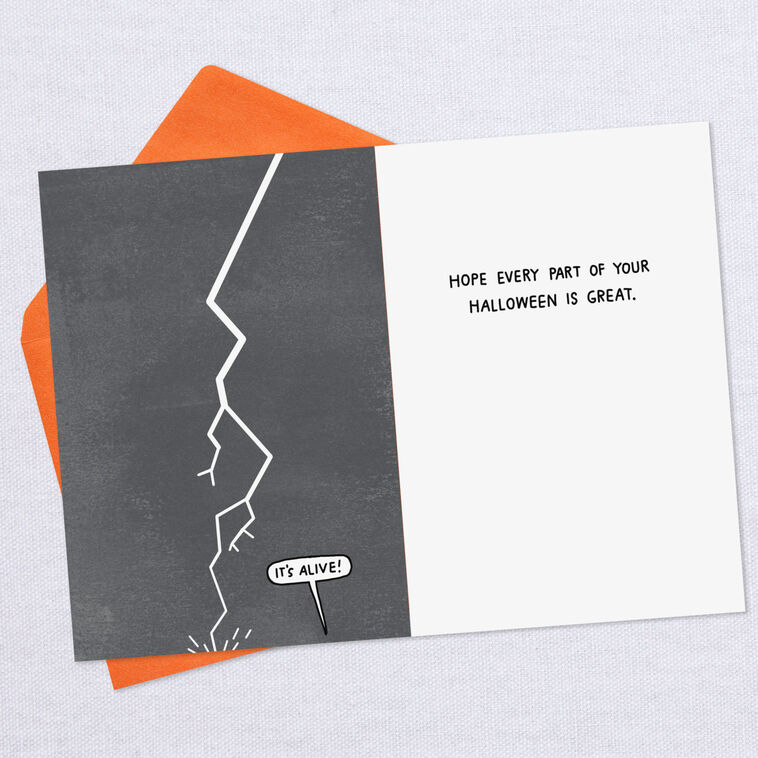 Hallmark Frankenstein's Monster Parts Funny Halloween Card