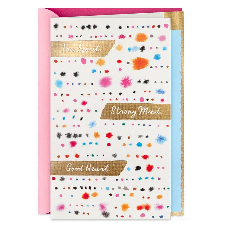 hallmark Free Spirit Strong Mind Good Heart Birthday Card for Daughter