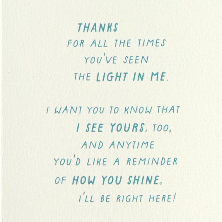 Hallmark Friends Always See The Good In Each Other Friendship Card