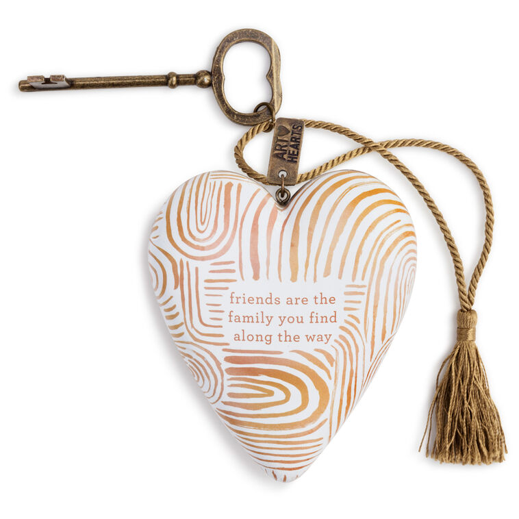 hallmark Friends Are Family Art Heart Sculpture 3.5"