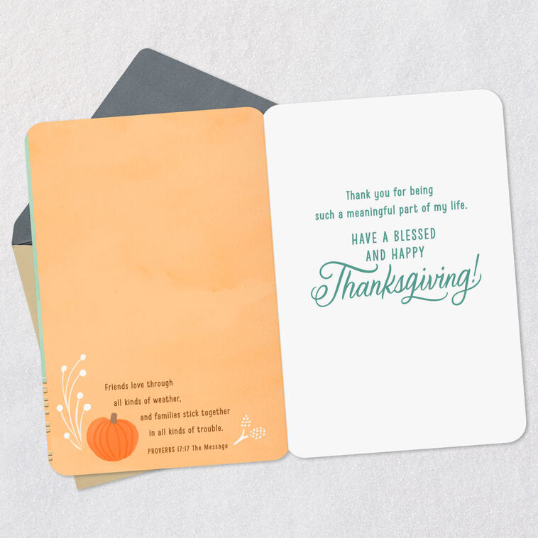 Hallmark Friends Are Like Family We Choose Religious Thanksgiving Card