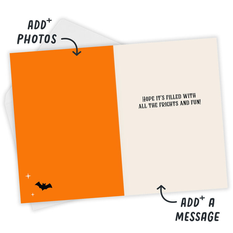 Hallmark Frights And Fun Bold Stripes Custom Halloween Card