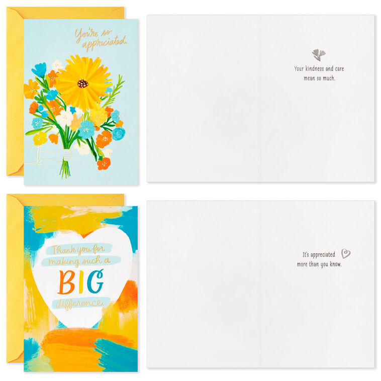 Hallmark From The Heart Boxed Thank-You Cards Assortment Pack Of 16