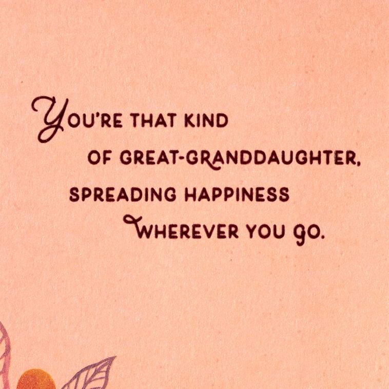 Hallmark Full Of Joy Birthday Card For Great-Granddaughter