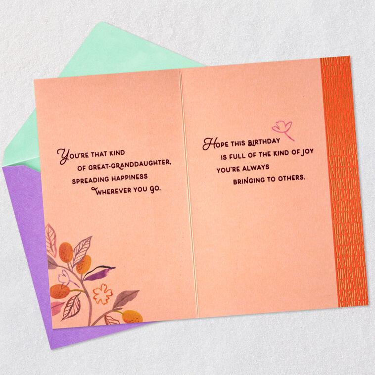 Hallmark Full Of Joy Birthday Card For Great-Granddaughter