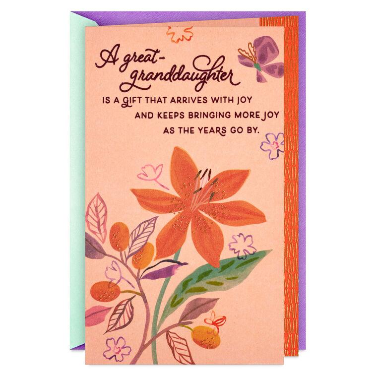 hallmark Full of Joy Birthday Card for Great-Granddaughter