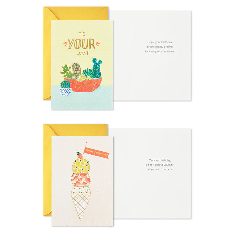 Hallmark Fun And Floral Boxed Birthday Cards Assortment Pack Of 16