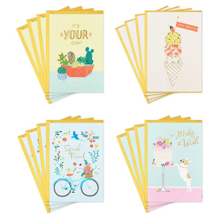 hallmark Fun and Floral Boxed Birthday Cards Assortment Pack of 16