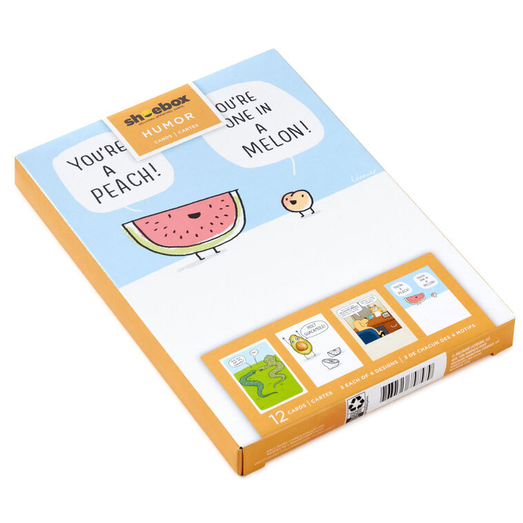 Hallmark Funny All-Occasion Boxed Blank Cards Assortment Pack Of 12
