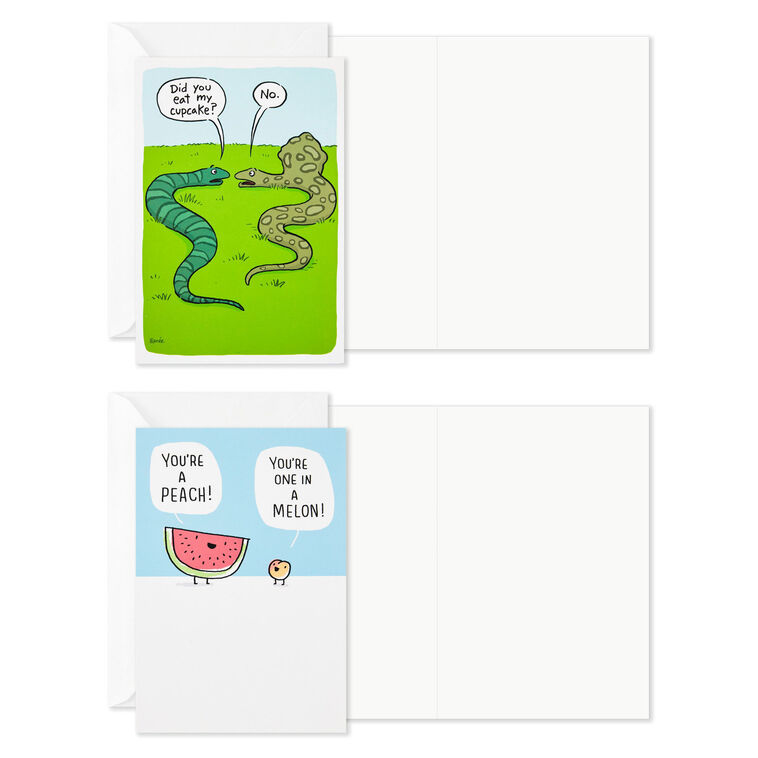 Hallmark Funny All-Occasion Boxed Blank Cards Assortment Pack Of 12