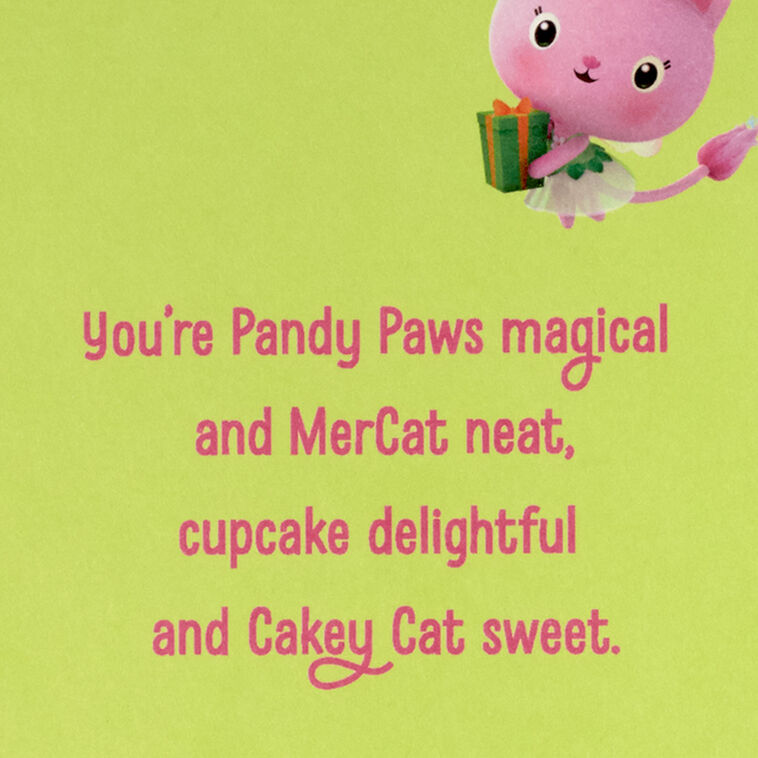 Hallmark Gabby's Dollhouse Cat-titude Birthday Card With Stickers