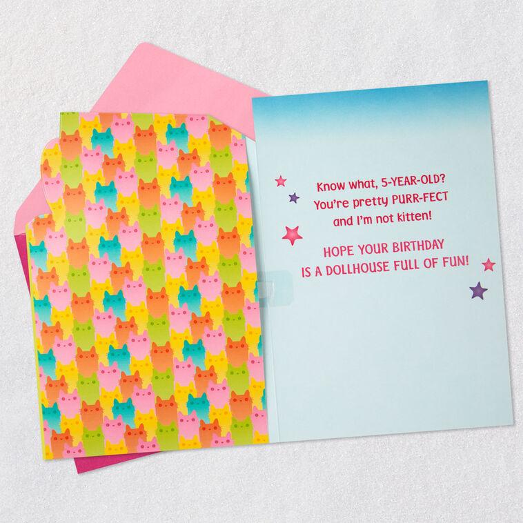 Hallmark Gabby's Dollhouse You're Pretty Purr-Fect Musical 5th Birthday Card