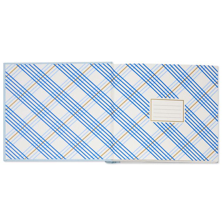 Hallmark Gather Happy Memories Gold On Light Blue Linen Photo Album
