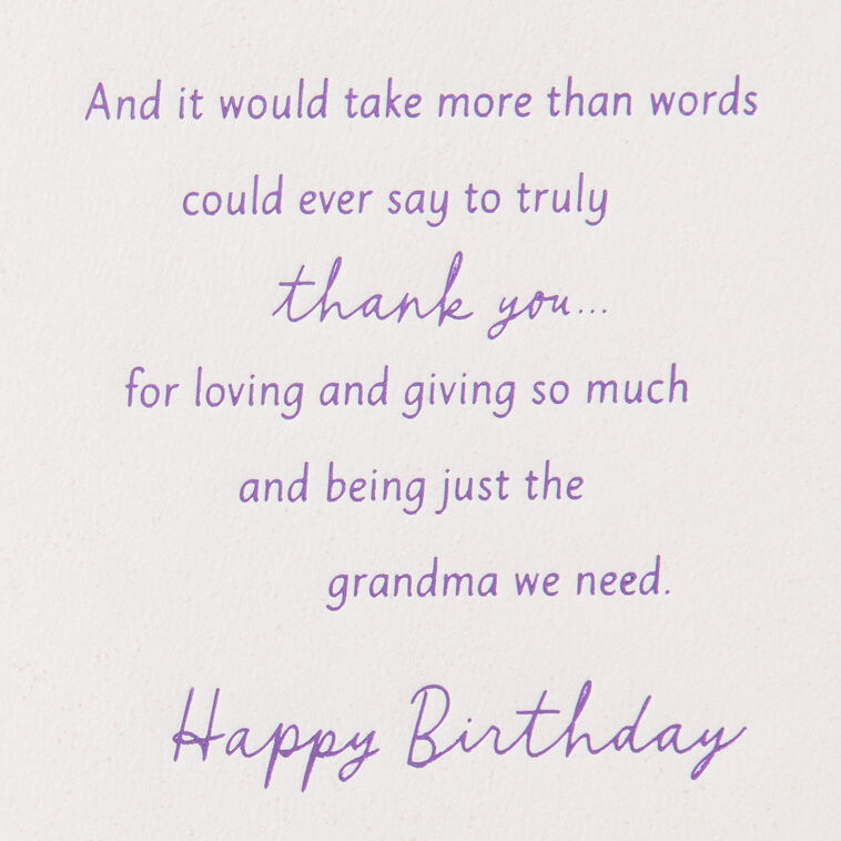 Hallmark Gentle Strength And Rock-Solid Love Birthday Card For Grandma