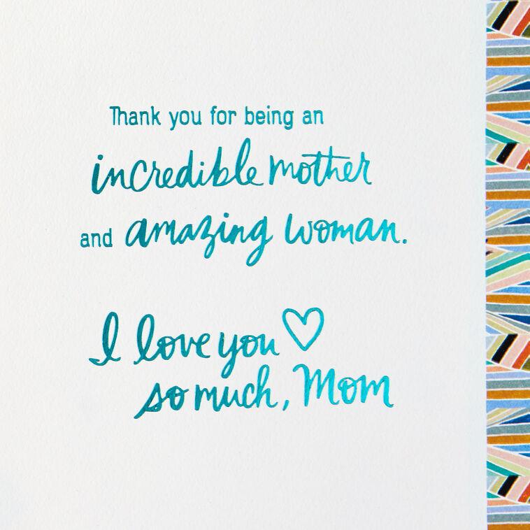 Hallmark Geometric Flower Thanks And Love Card For Mom
