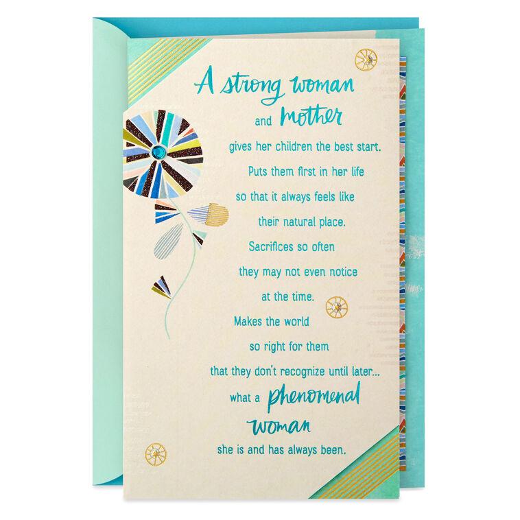 hallmark Geometric Flower Thanks and Love Card for Mom