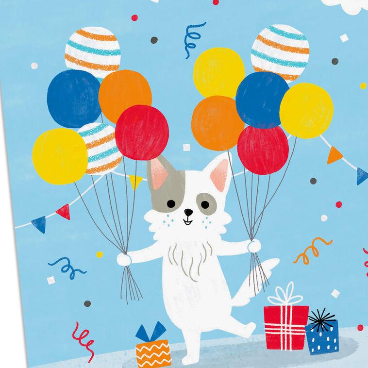 Hallmark Get Carried Away Puppy And Balloons Birthday Card For Great-Grandson