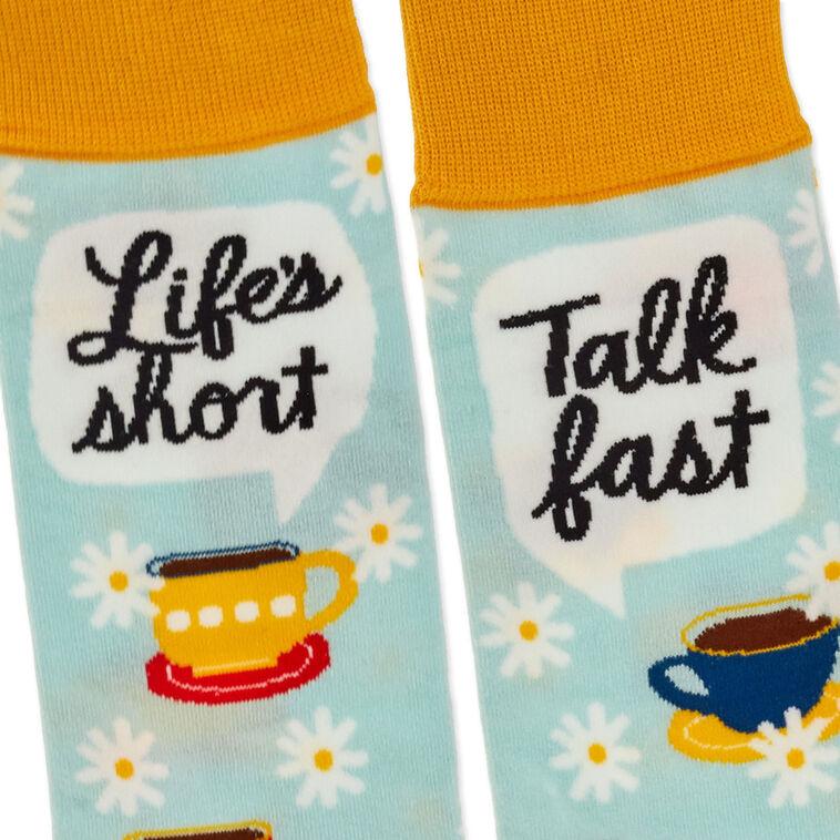 Hallmark Gilmore Girls Life's Short Talk Fast Crew Socks