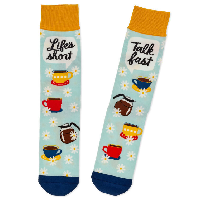 hallmark Gilmore Girls Life's Short Talk Fast Crew Socks
