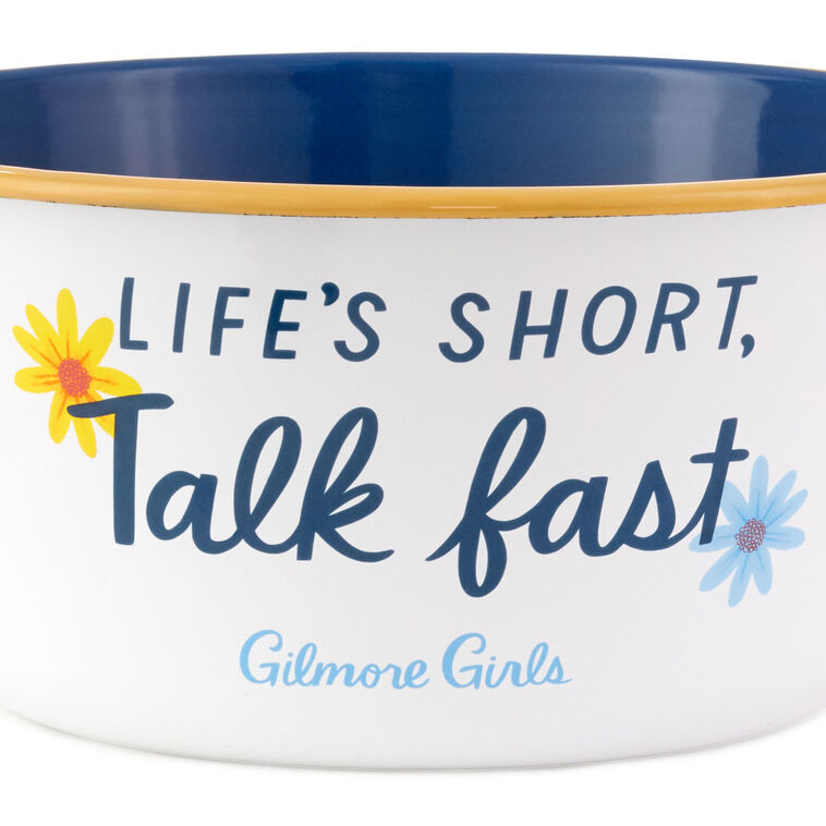 Hallmark Gilmore Girls Life's Short Talk Fast Popcorn Bowl