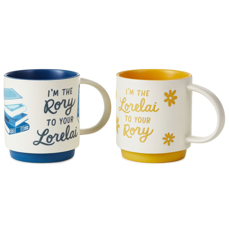 hallmark Gilmore Girls Lorelai and Rory Stacking Mugs Set of 2