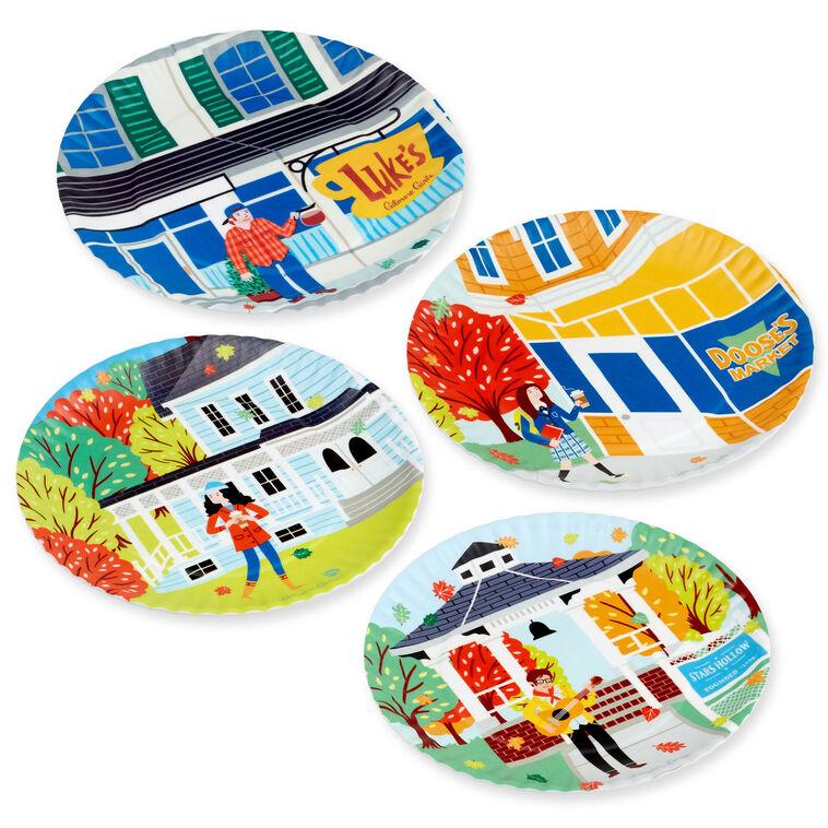 hallmark Gilmore Girls Stars Hollow Appetizer Plates Set of 4