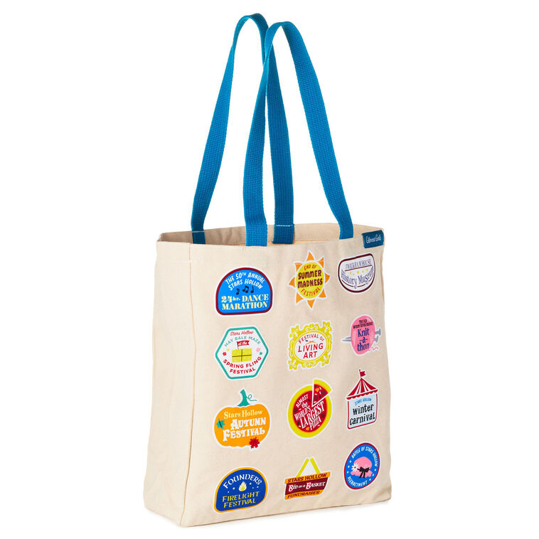 hallmark Gilmore Girls Stars Hollow Town Festivals Canvas Tote Bag