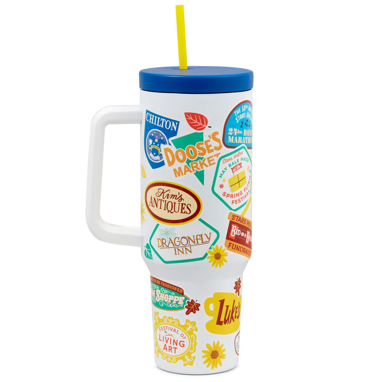 Hallmark Gilmore Girls Stars Hollow Town Festivals Insulated Travel Cup 40 Oz
