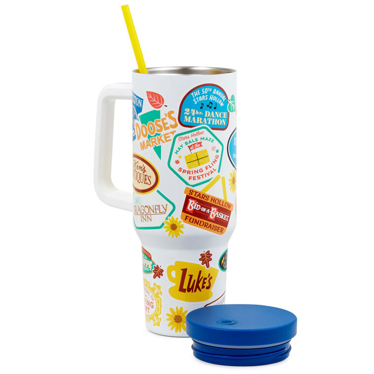 Hallmark Gilmore Girls Stars Hollow Town Festivals Insulated Travel Cup 40 Oz